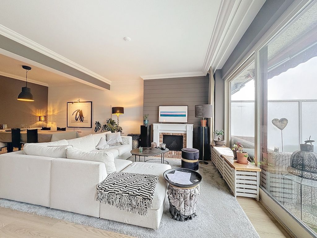 Living room - Cavell: Magnificent apartment with 2 terraces + parking - Uccle