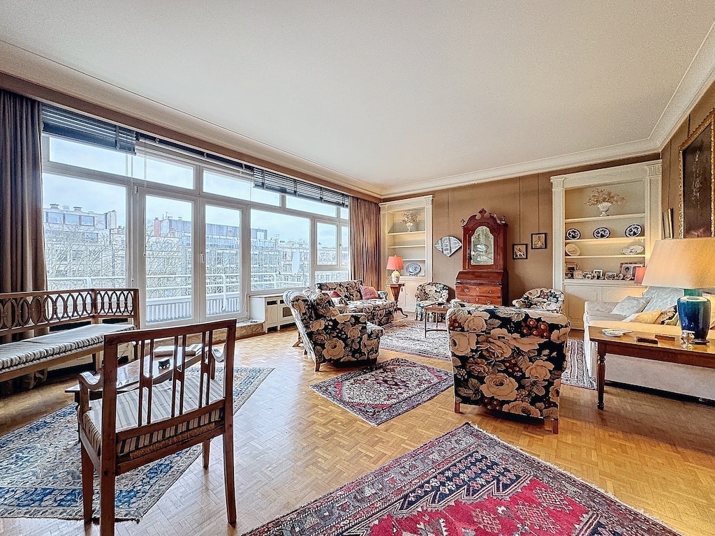 Woonkamer - Louise Châtelain - Mooie flat met terrassen + garage - Elsene