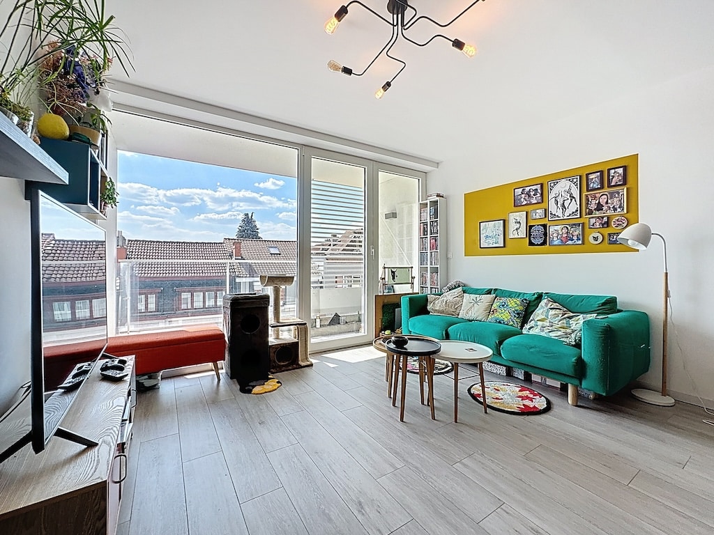 Salon - Appartement lumineux 2ch avec terrasse – Anderlecht
