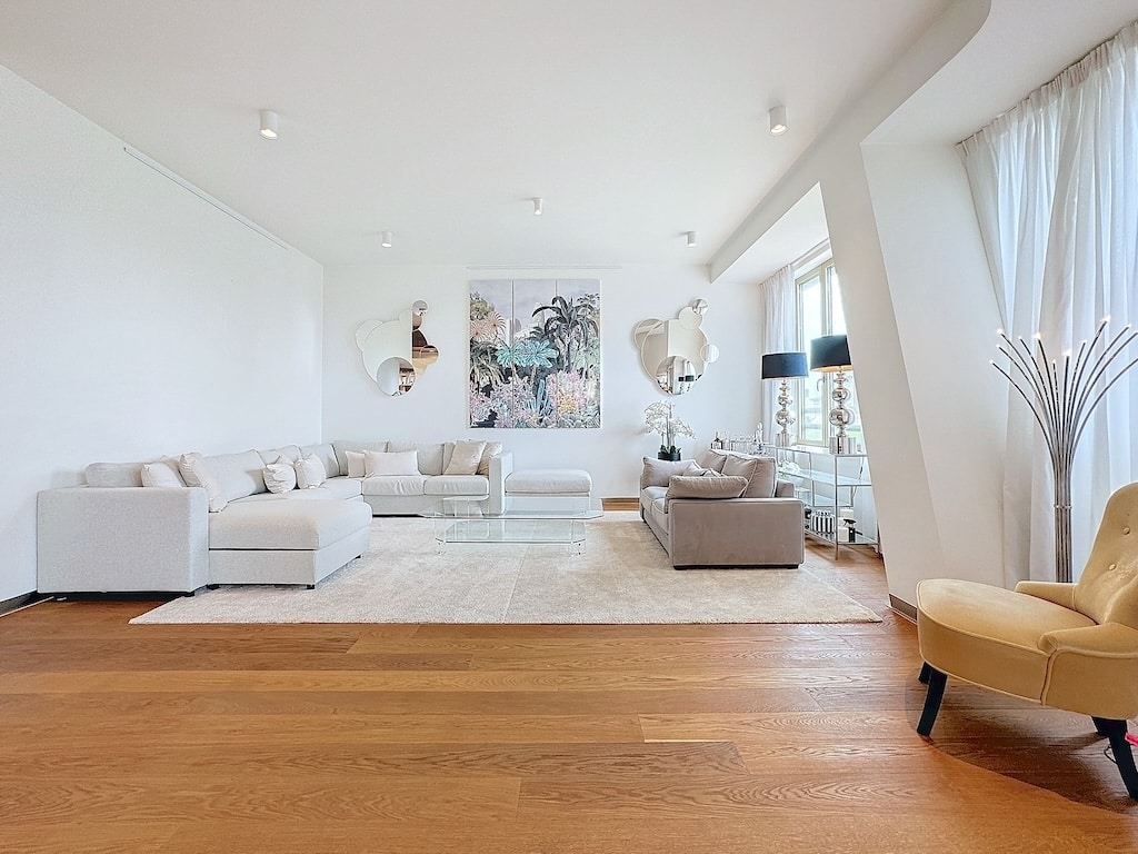 Salon - Exceptionnel appartement avec 3 terrasses – Toison d’or – Ixelles